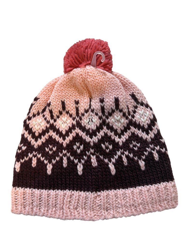 Kari Traa Seim Nordic Fair Isle Beanie Hat Jam Rose — image 4 of 8